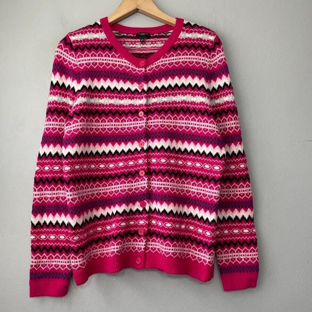 Vibrant Pink Patterned Sweater